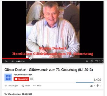 Geburtstagsgrüße in die Mannheimer Haftanstalt. Screenshot