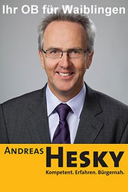 Wahlplakate klebte Waiblingens OB Andreas Hesky nur im Netz.