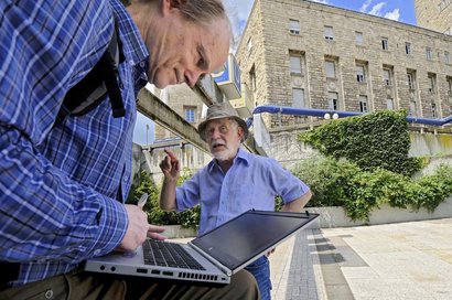 Wolfgang Kuebart und Hans Heydemann von den Ingenieuren 22. 