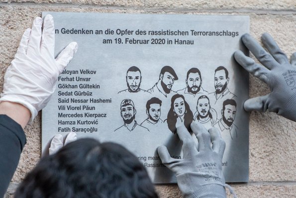 Die Rathausfassade am 19. Februar 2021.  Die Rathausfassade am 19. Februar 2021.