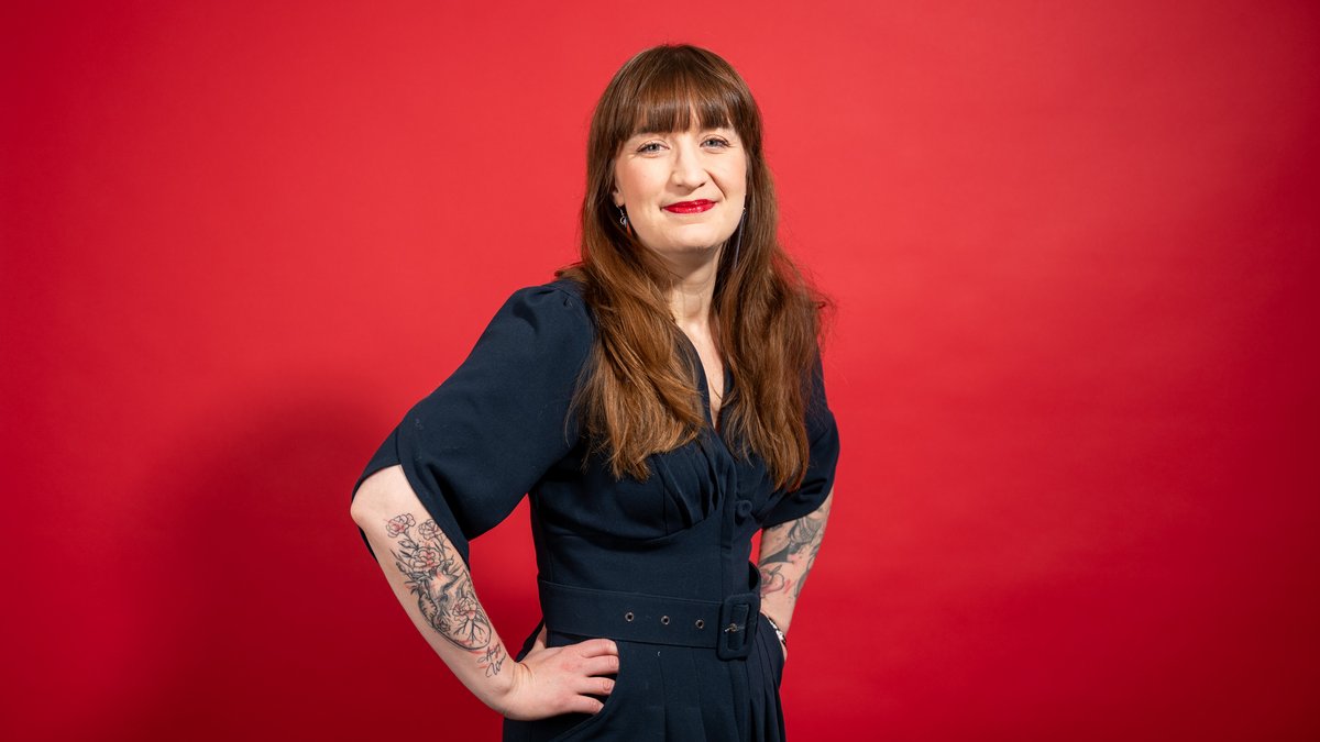 Heidi Reichinnek auf Wahlkampftour im Südwesten: "Ich hoffe auf acht Prozent", sagt sie. Fotos: Jens Volle