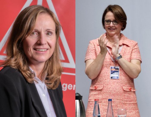 CDU-Frauen für Laschet: Monica Wüllner (links) und Annette Widmann-Mauz. 