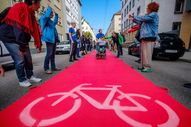 Auch Rollstuhlfahrer durften oben bleiben …