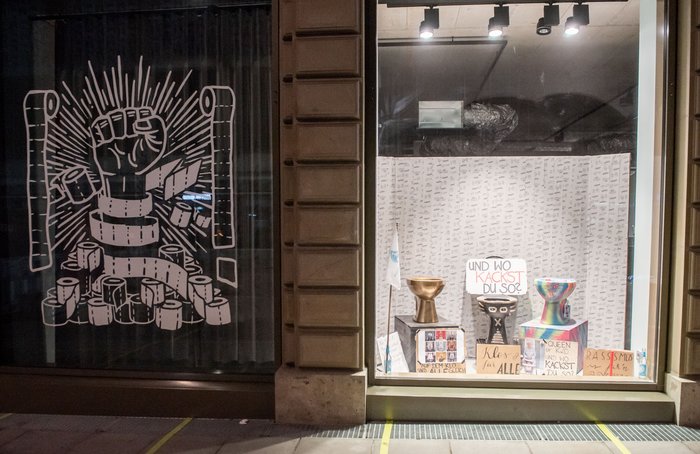 Kunst-Installation in Stuttgart-Mitte. Foto: Jens Volle