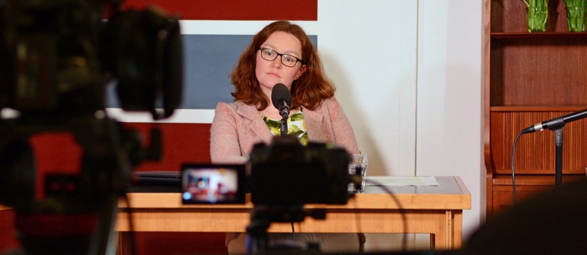 Regionalzeitungen sind Männerdomänen, berichtet Anna von Garmissen auf einer Pressekonferenz von ProQuote. Foto: ProQuote