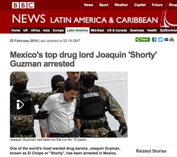 Drogenboss und Arbeitgeber für Tausende: El Chapo wird von mexikanischen Marines verhaftet. Screenshot