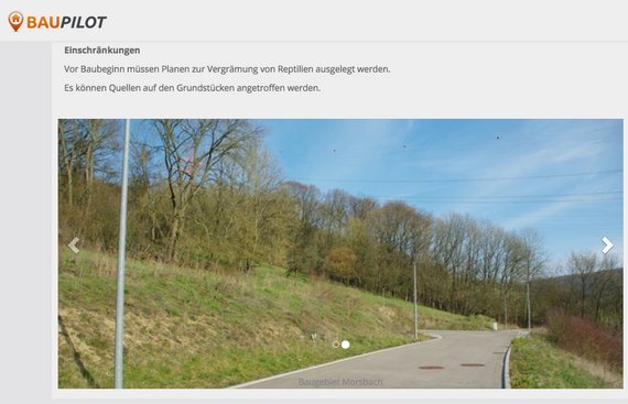 Wiesen zu Bauplätzen: Baupilot weiß, wo. Screenshot: www.baupilot.com