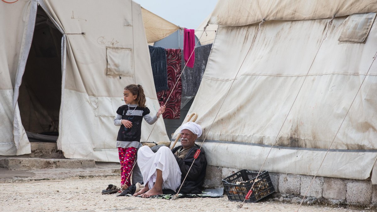 Im Lager Sharia im Nordirak, hier 2016, leben nach wie vor vor allem Jesid:innen. Foto: Juerg Christandl, picture alliance/KURIER/picturedesk.com