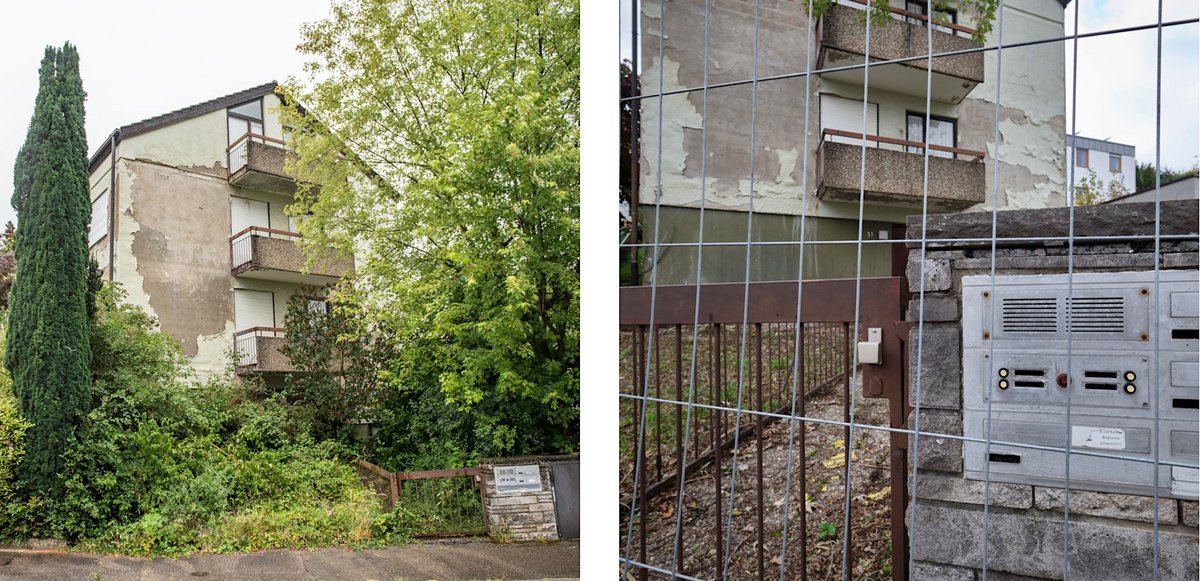 Nicht wirklich voran geht's auch im Heumadener Lauxweg: 2018 waren die Bewohner:innen bereits ausgezogen, heute ist auch das Grün weg. Fotos: Jens Volle, Joachim E. Röttgers Nicht wirklich voran geht's auch im Heumadener Lauxweg: 2018 waren die Bewohner:innen bereits ausgezogen, heute ist auch das Grün weg. Fotos: Jens Volle, Joachim E. Röttgers