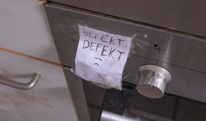 Traurig: Auch manche Herdplatten sind defekt. Foto: Laura Benner