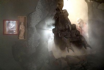 Oh heilige Barbara, der Bagger kommt.