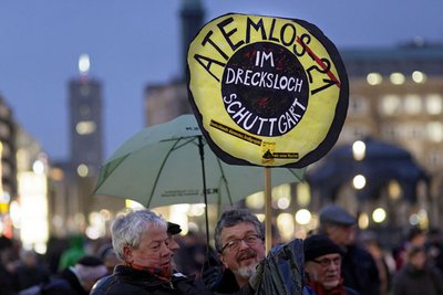 Demonstranten finden klare Worte.