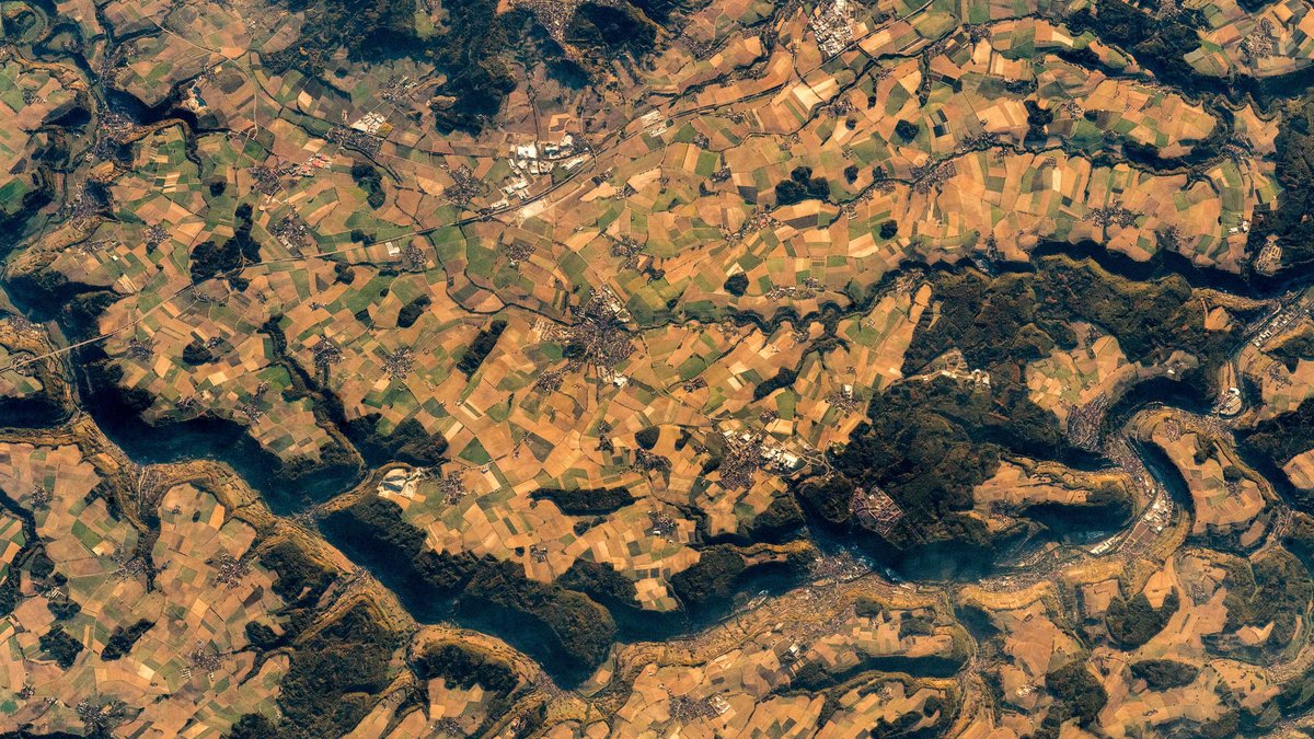 Hohenlohe von ganz oben, aufgenommen von einem berühmten Sohn der Kreisstadt Künzelsau. Foto: Alexander Gerst, CC BY-SA 2.0