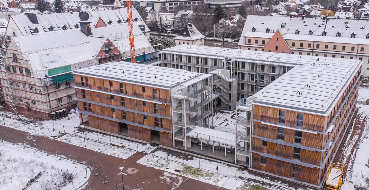 In das neue Collegium Academicum können in den nächsten Monaten Studierende und Schulabgänger:innen einziehen. Foto: Uli Hillenbrand