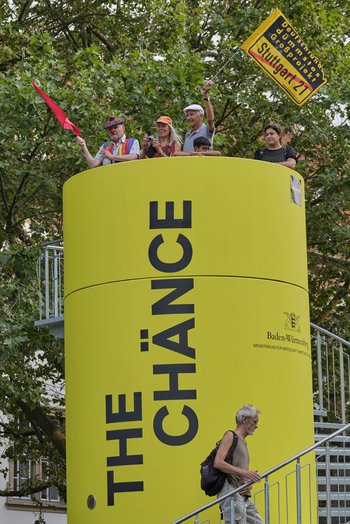 Jubel von oben für Reden gegen S 21.