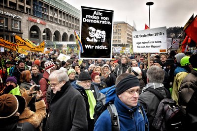 Sie haben das Vertrauen in die Politik verloren: Stuttgart-21-Gegner. Foto: Martin Storz