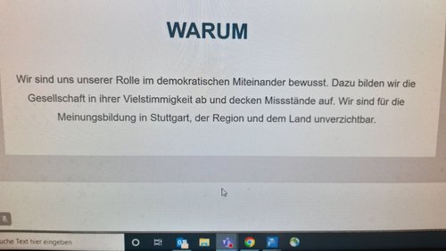 Handout, an die Belegschaft verteilt. Foto: privat Handout, an die Belegschaft verteilt. Foto: privat
