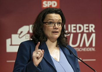 Andrea Nahles, Bundesministerin für Arbeit und Soziales.