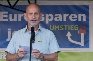 Linken-Stadtrat Tom Adler: Blind und ignorant wollen SPD und "Aufbruch Stuttgart" den Akademiegarten zur Abhzolzung freigeben.