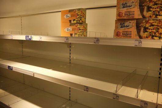 Die Engpässe durch Hamsterkäufe sind nicht das eigentliche Problem.