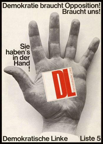 DL-Plakat zur Landtagswahl 1968. Foto: Von <span lang="de">Unbekannt</span><a href="https://www.wikidata.org/wiki/Q4233718" title="wikidata:Q4233718"></a> - <a rel="nofollow" class="external free" href="http://www.landesarchiv-bw.de/plink/?f=1-1509225">ht