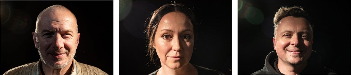 Schauspieler:innen Ihar Sigov, Katsiaryna Yavorskaya und Siarhei Chub. Schauspieler:innen Ihar Sigov, Katsiaryna Yavorskaya und Siarhei Chub.