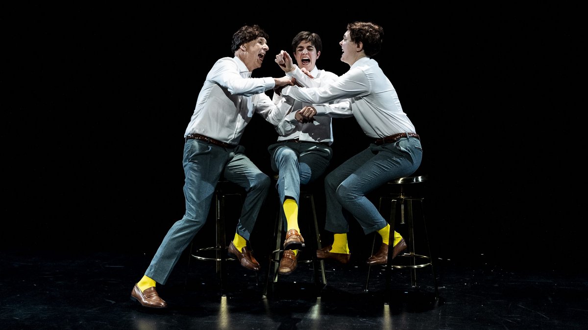 Volker Lösch, Marlene Engelhorn und Marlene Reiter (von links) spielen Marlene Engelhorn. Foto: Christian Knieps