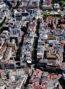 Stuttgart: dicht bebaute Innenstadt. Foto: Stadtklimatologie Stuttgart 