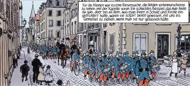 Jaques Tardi und Jean-Pierre Verney haben in ihrem Buch "Elender Krieg" die Gräuel des Ersten Weltkrieges in Comic-Strips gebannt. Abbildung: Tardi/Verney, Elender Krieg 1914 - 1919, Copyright für die deutschsprachige Ausgabe Edition Moderne 2013