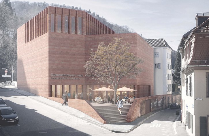So soll das neue Doku-Zentrum in Heidelberg aussehen. Illustration: Bez + Kock Architekten
