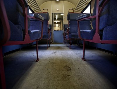 Regionalzug von Schwäbisch Hall nach Stuttgart: modrig.