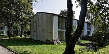 Keine Schönheiten: Sozialwohnungen im Hallschlag.