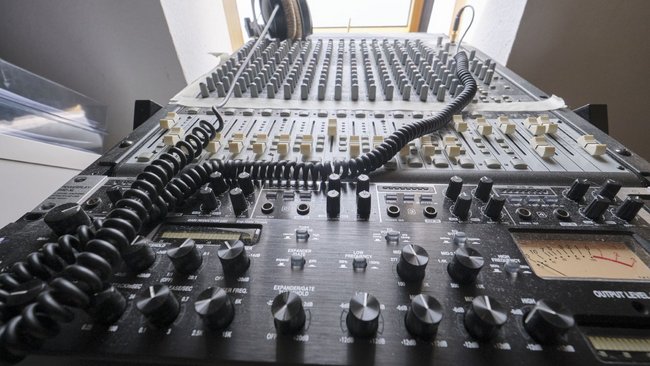 Brauns Mischpult für die eigenen Arrangements.