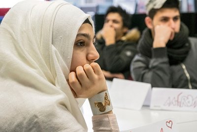 Inaam im Vabo-Klassenzimmer. Foto: Joachim E. Röttgers