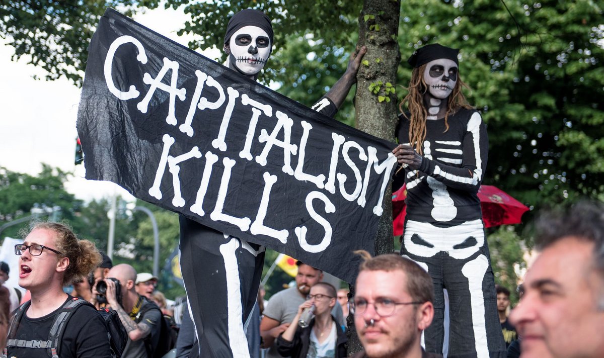 Protest gegen die kapitalistische Weltwirtschaft am Rande des G20-Gipfels 2017. Foto: Jens Volle
