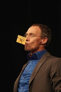 Olympia aufgespießt: Dieter Baumann in Aktion. 