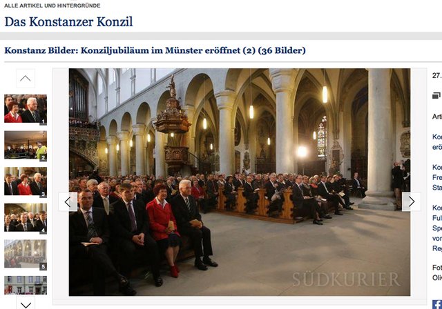 "Epochales Weltereignis" und hochnoble Veranstaltung: das Konziljubiläum von innen. Screenshot Südkurier