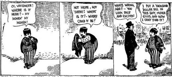 Jiddische Sprachschnipsel: Teil eines Comicstrips von Harry Hershfields "Abie the Agent" erschienen im März 1917. Bild: gemeinfrei