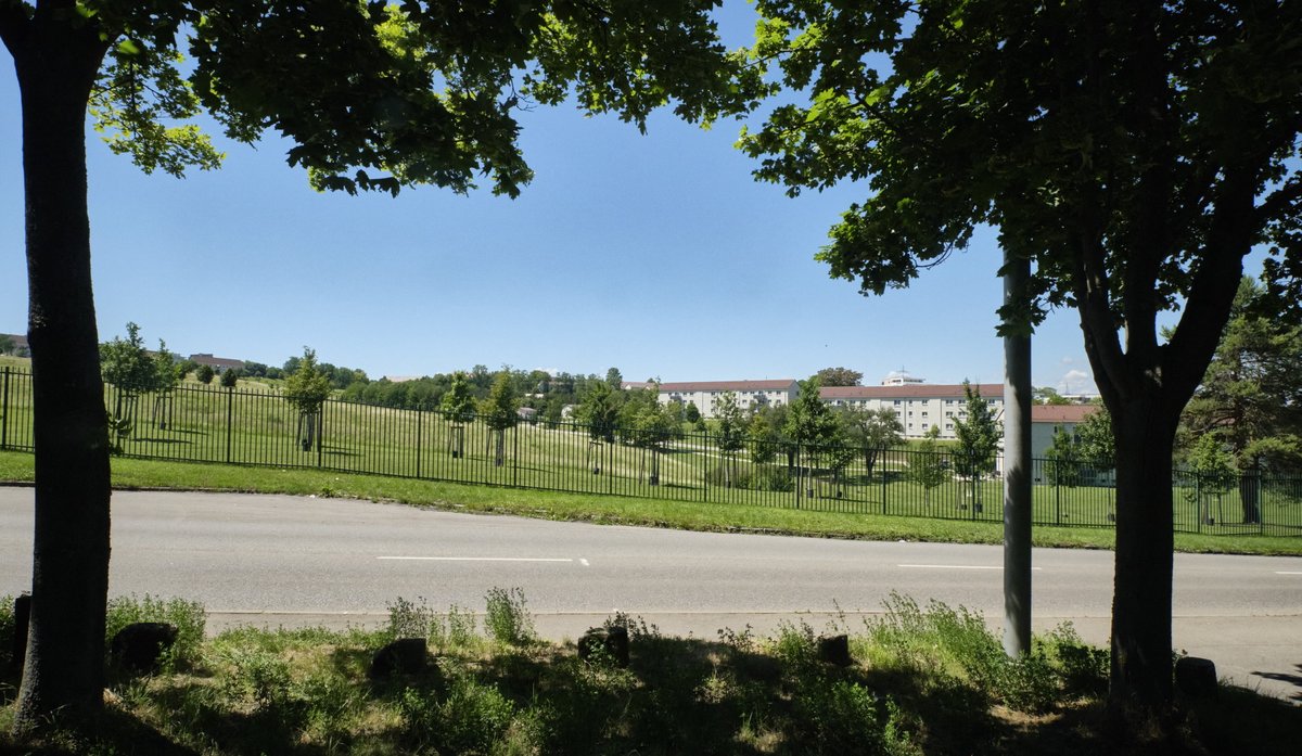 Die Robinson Barracks der US-Army am Stuttgarter Burgholzhof: Wohngebiet für 2.500 Menschen. 