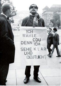 Aktion vor der Bundestagswahl 1972.