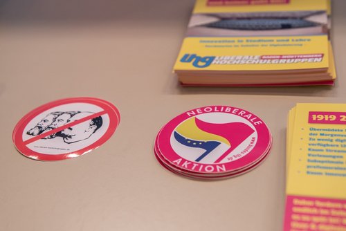 Am Stand der Liberalen Hochschulgruppen beim Landesparteitag 2020. Foto: Jens Volle