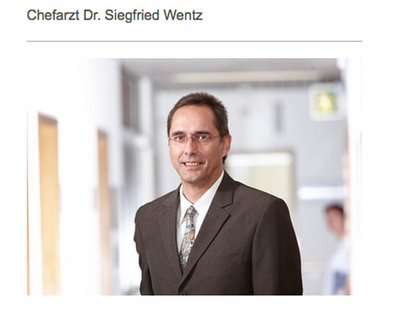 Siegfried Wentz, heute Chefarzt. Screenshot: Schlüsselbad-Klinik