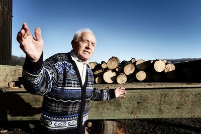 Bauer und Baustelle: der 87-jährige August Stähle.