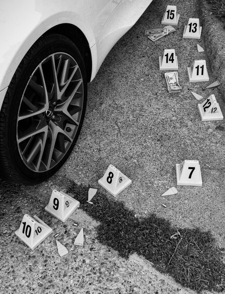 Serie "American Homicide": Spurensicherung nach einem missglückten Drogendeal. Dallas, Texas, August 2022.