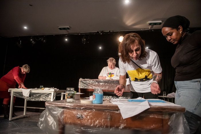 Beim Workshop.  Beim Workshop.