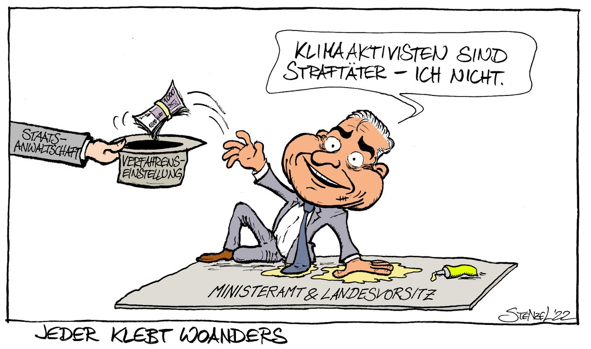 November 2022: Strobl einigt sich mit der Staatsanwaltschaft, dass das Ermittlungsverfahren gegen 15.000 Euro als Geldauflage eingestellt wird – und wendet sich umgehend wahren Gesetzesbrechern zu.