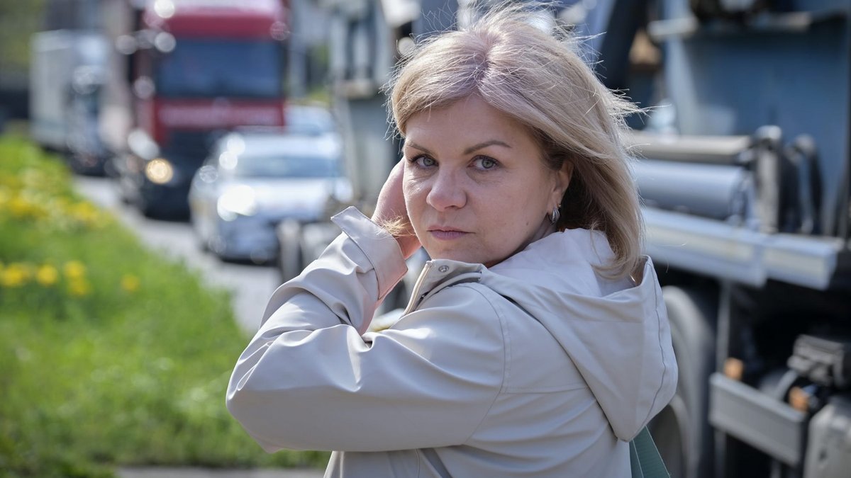 Anna Kupriy, gestrandet in Gerlingen, auf Besuch bei Kontext in Stuttgart. Foto: Joachim E. Röttgers
