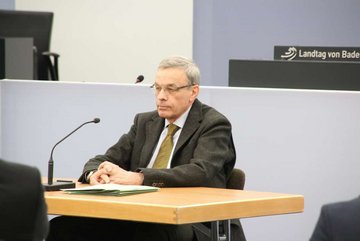 Bernhard Häußler im Schlossgarten-Untersuchungsausschuss. Foto: Raimund Wimmer