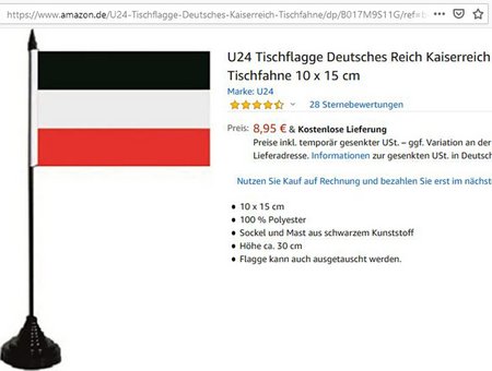 Rechtes Symbol im Angebot. Screenshot: www.amazon.de Rechtes Symbol im Angebot. Screenshot: www.amazon.de