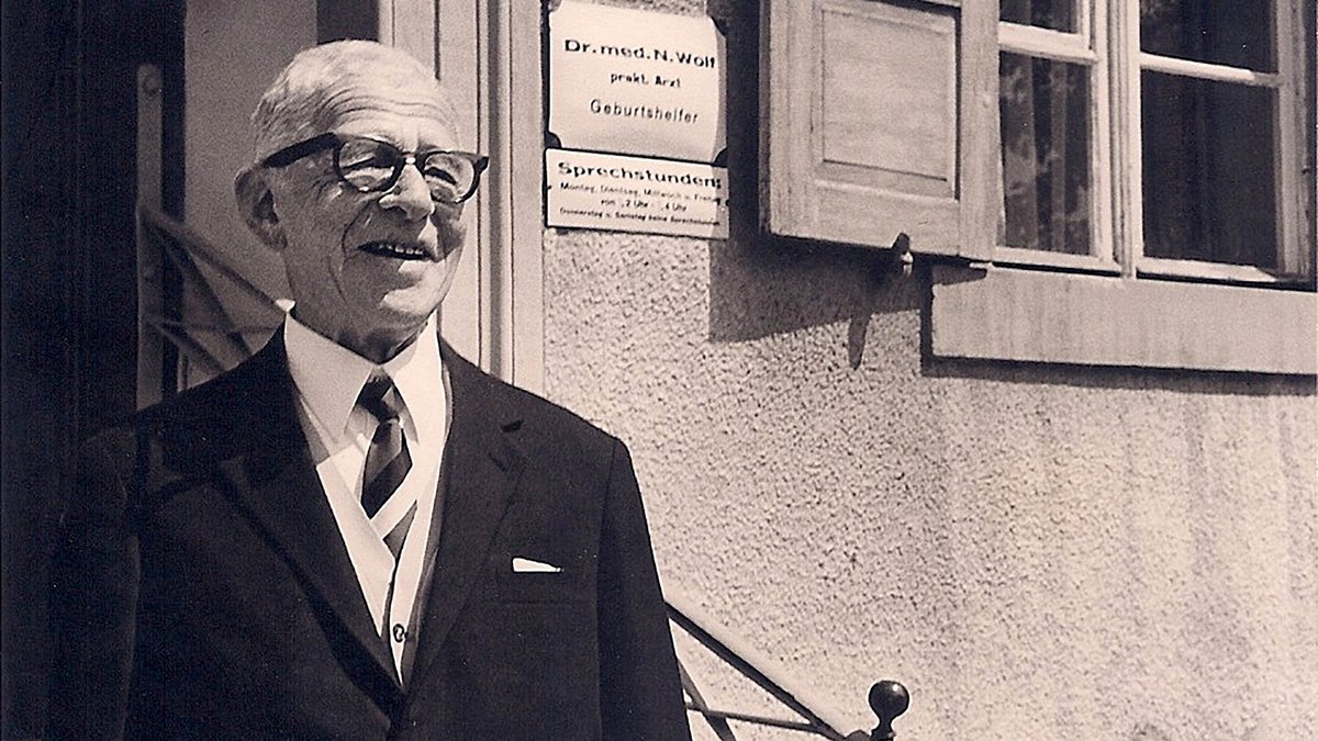 Wenn Nathan Wolf das wüsste – hier an seinem 86sten Geburtstag im  Mai 1968. Foto: wolf-wangen.com, Freundeskreis Jacob Picard
